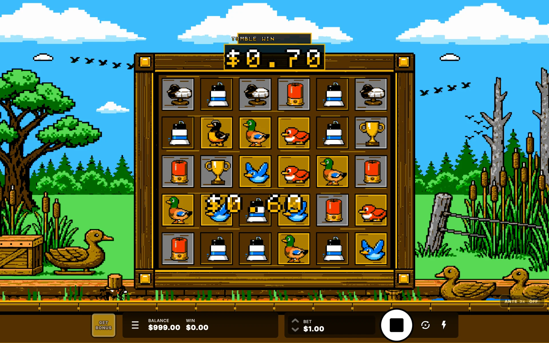 Duck Hunt Extreme mid-round, desktop