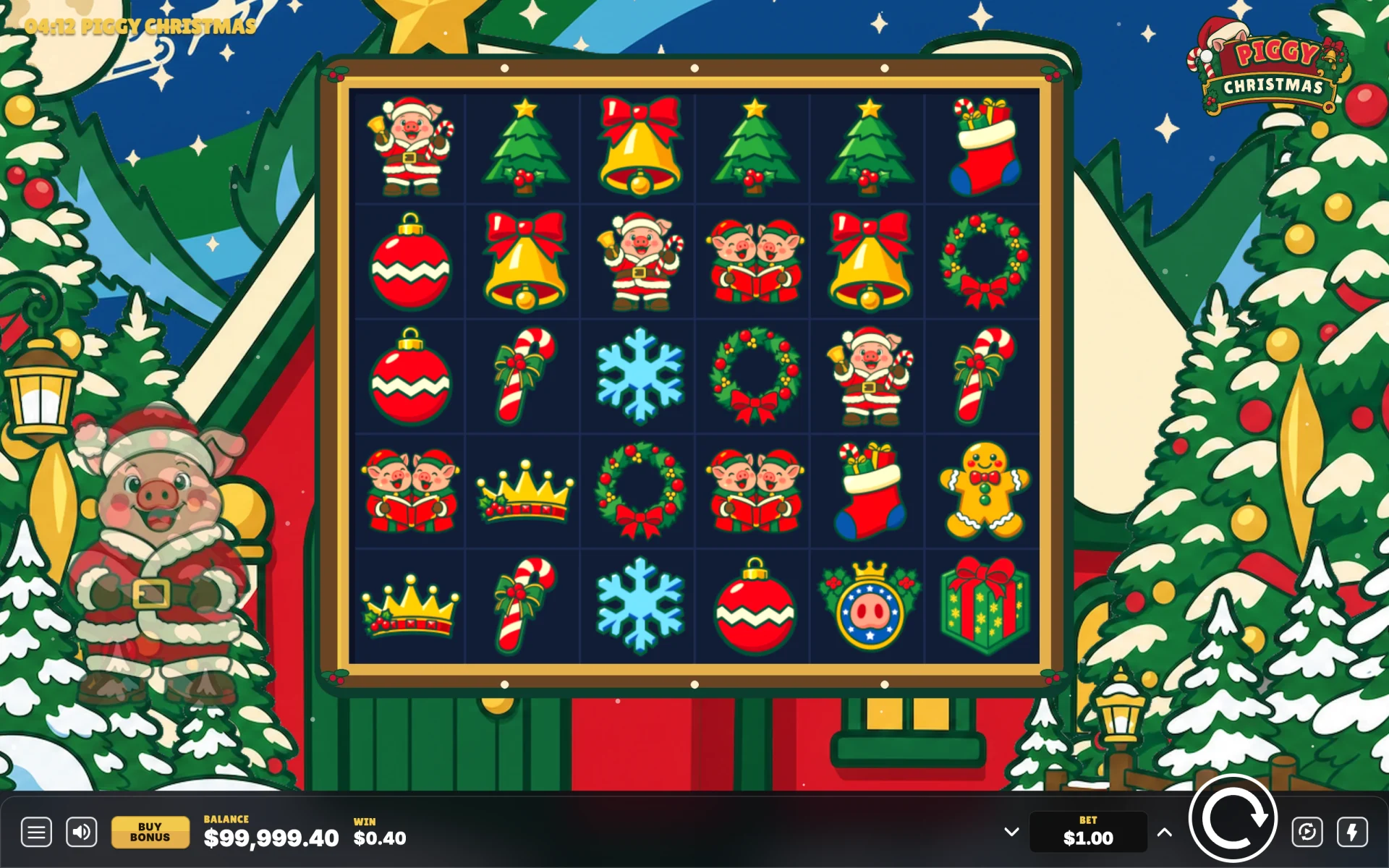 Piggy Christmas mid-round, desktop