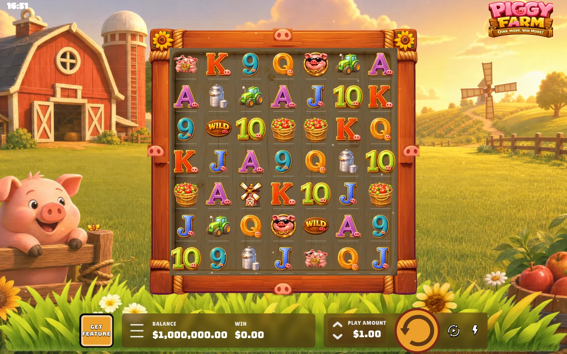 Piggy Farm base game board